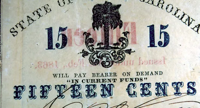 Currency During the Civil War | History of SC Slide Collection