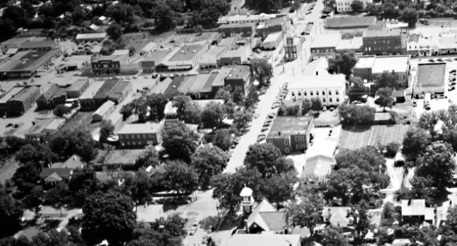 Aerial View Of Winnsboro, 1950 | History Of SC Slide Collection