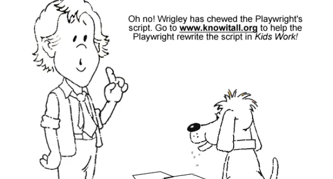 Playwright Coloring Page | Kids Work