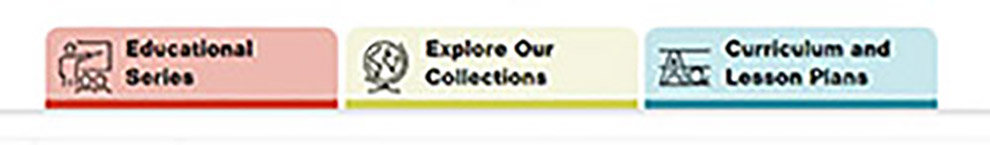 Buttons for Series, Collections and Curriculum and Lesson Plans