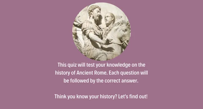 Ancient Rome Trivia Quiz - Teacher Resource | History in a Nutshell