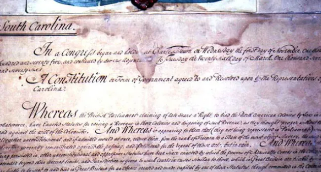 The Constitution of 1776 | History of SC Slide Collection
