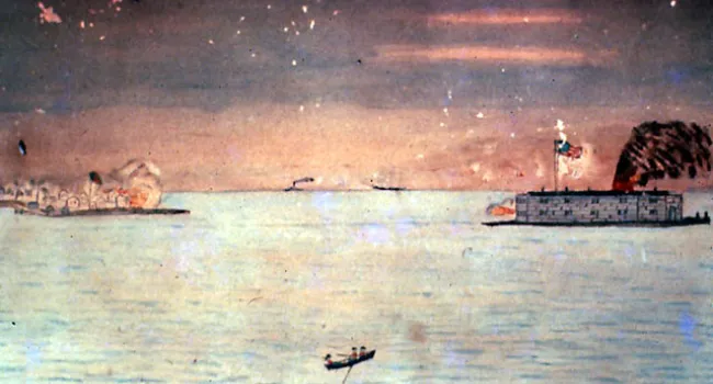 The Bombardment of Fort Sumter | History of SC Slide Collection
