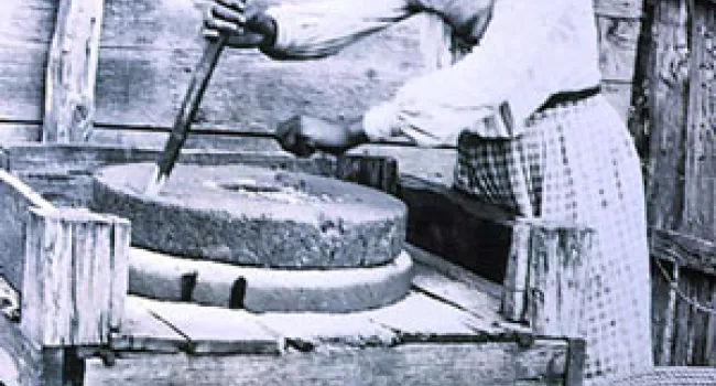 Grinding Corn Using Methods "From the Old Plantation Days" | History of SC Slide Collection