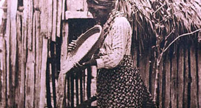 Winnowing Rice with a Fanner Basket | History of SC Slide Collection