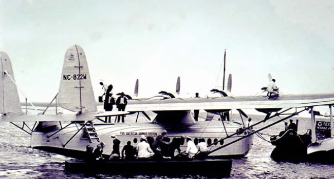 A Hydroplane Lands In Charleston Harbor | History Of SC Slide Collection