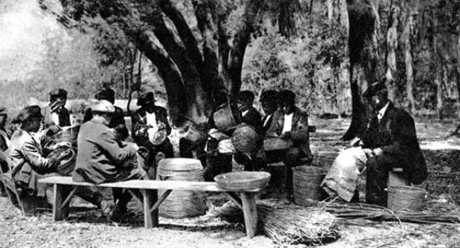 Basket Teacher at Penn School with Class | History Of SC Slide Collection