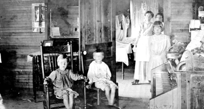 Interior of a Mill Village Home | History of SC Slide Collection