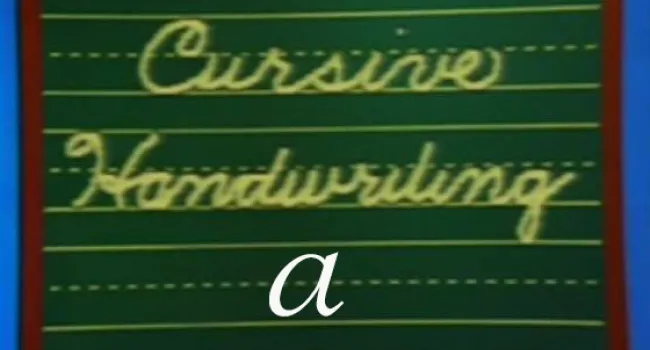 
            <div>Cursive Handwriting A</div>
      